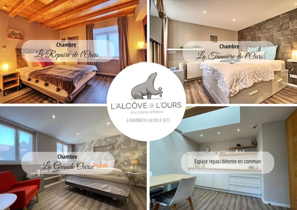 La Taniere De L'Ours - L'Alcove De L'Ours - Chambre Cosy 2 Pers Dambach-la-Ville Exterior photo